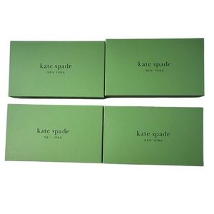NEW - (4) Kate Spade Green and Black Gift Packaging EMPTY - 9 x 5 x 2